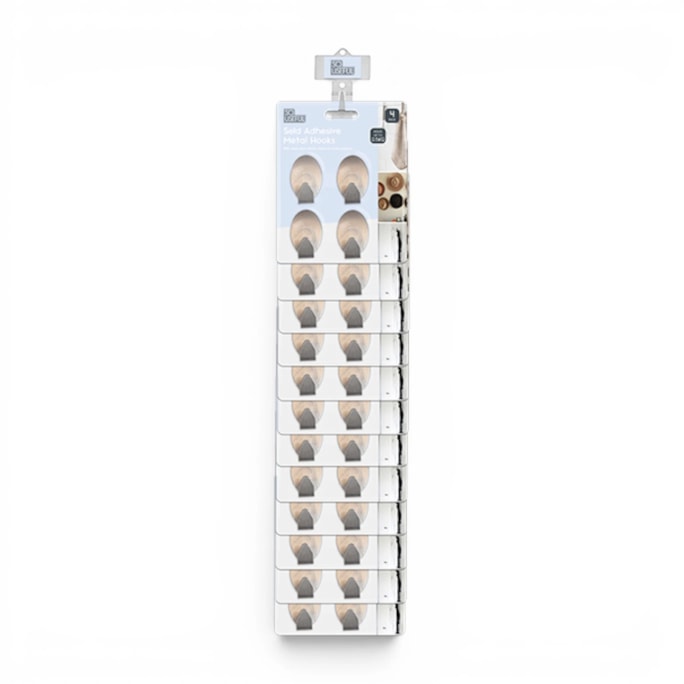 Wholesale Metal Self Adhesive Hooks 4pk With Clip Strip | Wholesale Direct Wholesale Metal Self Adhesive Hooks 4pk With Clip Strip | Wholesale Direct