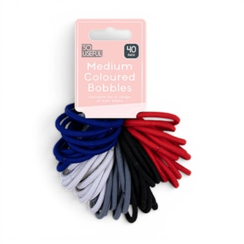 Wholesale Medium Coloured Bobbles 40pk With Clip Strip | Wholesale Direct