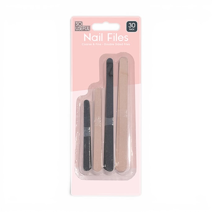 Wholesale Nail Files 30pk With Clip Strip | Wholesale Direct