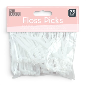 Wholesale Dental Floss Toothpicks 75pk With Clip Strip | Wholesale Direct Wholesale Dental Floss Toothpicks 75pk With Clip Strip | Wholesale Direct
