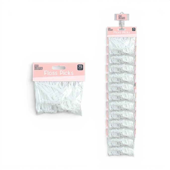 Wholesale Dental Floss Toothpicks 75pk With Clip Strip | Wholesale Direct Wholesale Dental Floss Toothpicks 75pk With Clip Strip | Wholesale Direct