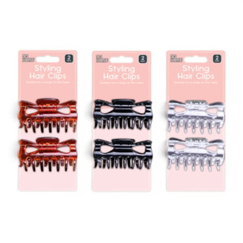 Wholesale Hair Claw Clips 2pk With Clip Strip | Wholesale Direct