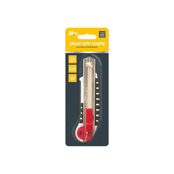 Wholesale 18mm Snap Off Knife with 4 Spare Blades | Wholesale Direct