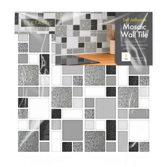 Wholesale Grey Glitter Mosaic Wall Tile Sticker | Wholesale Direct Wholesale Grey Glitter Mosaic Wall Tile Sticker | Wholesale Direct