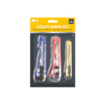 Wholesale Utility Knife Set 3 Pack | Wholesale Direct Wholesale Utility Knife Set 3 Pack | Wholesale Direct
