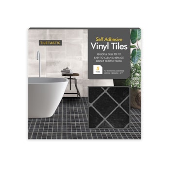 Wholesale Dark Square Adhesive Vinyl Floor Tiles 5 Pack | Wholesale Direct Wholesale Dark Square Adhesive Vinyl Floor Tiles 5 Pack | Wholesale Direct
