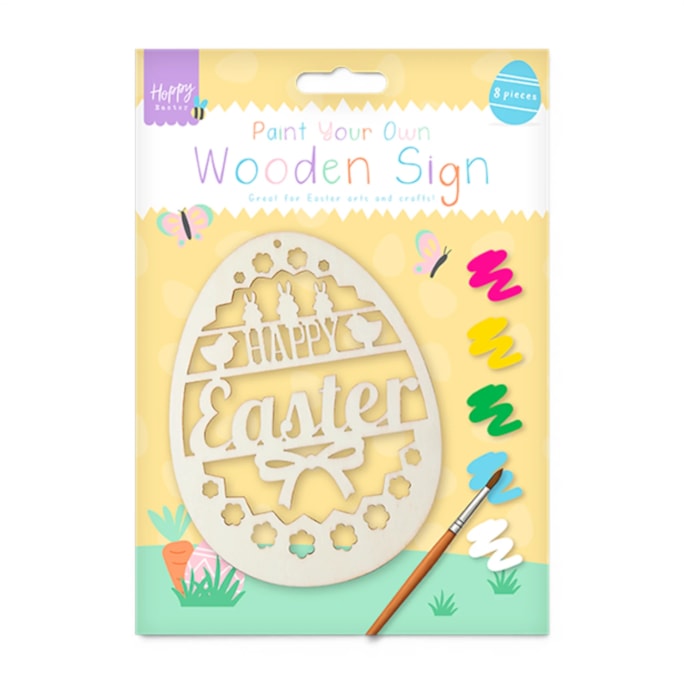 Wholesale Easter Paint Your Own Wooden Sign | Wholesale Direct