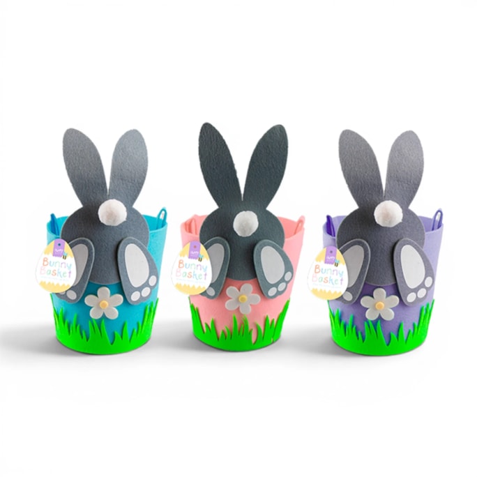 Wholesale Easter Pom Pom Bunny Basket | Wholesale Direct