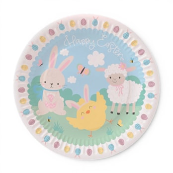 Wholesale Easter Printed Paper Plates 10pk CDU - Plastic Free | Wholesale Direct