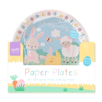 Wholesale Easter Printed Paper Plates 10pk CDU - Plastic Free | Wholesale Direct