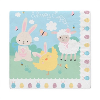Wholesale Easter Printed 3 Ply Napkins 20pk CDU | Wholesale Direct
