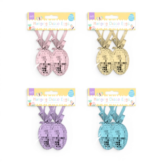 Wholesale Easter Hanging Disco Eggs 2pk | Wholesale Direct Wholesale Easter Hanging Disco Eggs 2pk | Wholesale Direct