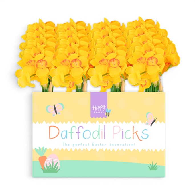 Wholesale Easter Daffodil Pick 26cm CDU | Wholesale Direct