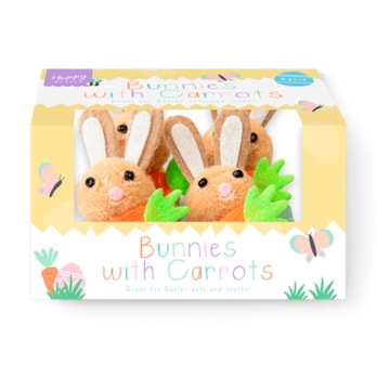 Wholesale Easter Bunnies with Carrots 6pk CDU | Wholesale Direct