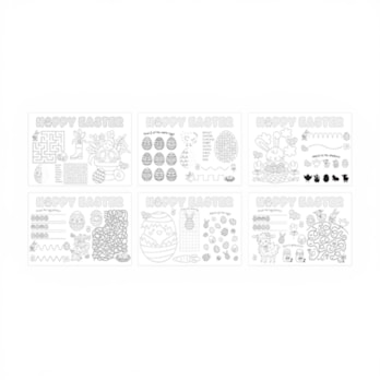 Wholesale Easter Colour In Your Own Placemat 6pk | Wholesale Direct
