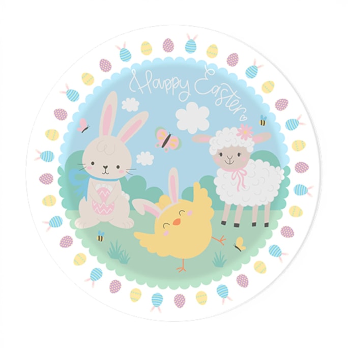 Wholesale Easter Printed Plastic Plate 26cm CDU | Wholesale Direct