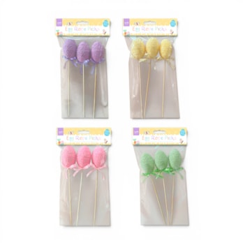 Wholesale Easter Egg Rope Picks 3pk | Wholesale Direct