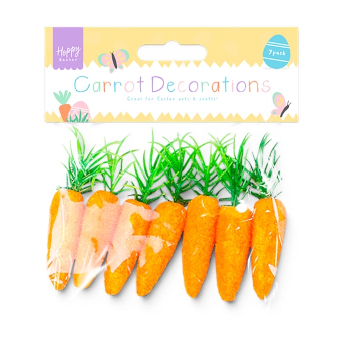 Wholesale Easter Bonnet Carrot Decorations 7pk | Wholesale Direct Wholesale Easter Bonnet Carrot Decorations 7pk | Wholesale Direct