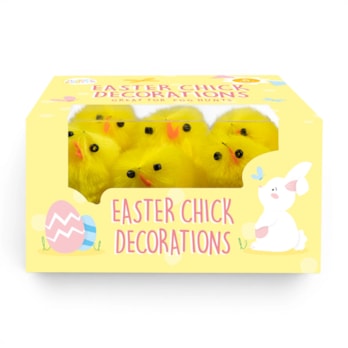 Wholesale Easter Chick Decorations 4cm 6pk CDU | Wholesale Direct