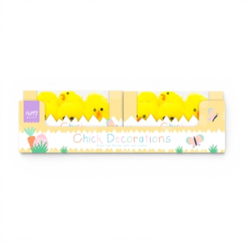 Wholesale Easter Chick Decorations 4cm 6pk CDU | Wholesale Direct
