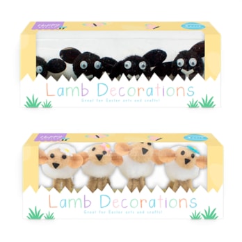 Wholesale Easter Lamb Decorations 4pk CDU | Wholesale Direct Wholesale Easter Lamb Decorations 4pk CDU | Wholesale Direct
