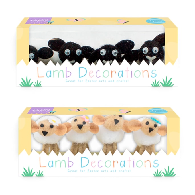 Wholesale Easter Lamb Decorations 4pk CDU | Wholesale Direct