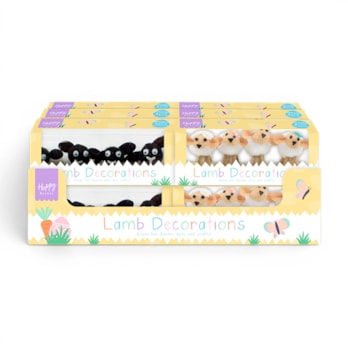 Wholesale Easter Lamb Decorations 4pk CDU | Wholesale Direct Wholesale Easter Lamb Decorations 4pk CDU | Wholesale Direct