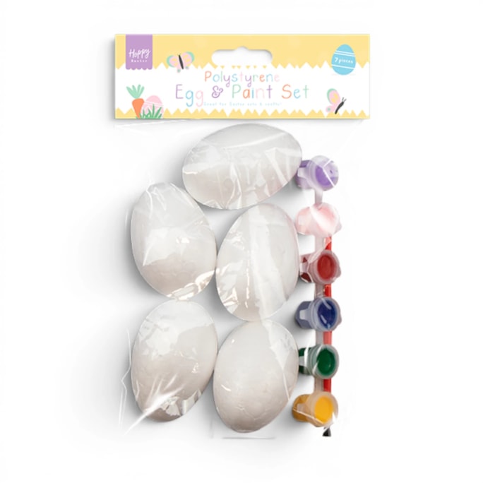 Wholesale Polystyrene Eggs & Paint Set | Wholesale Direct