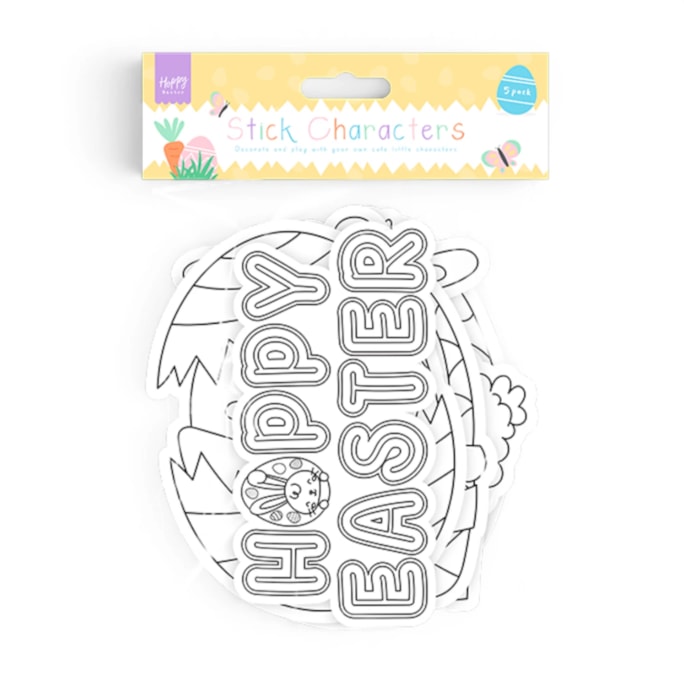 Wholesale Easter Stick Characters 5pk | Wholesale Direct