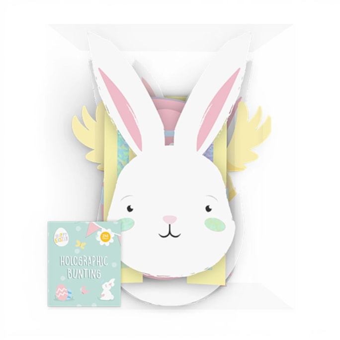 Wholesale Happy Easter Holographic Bunting 2m | Wholesale Direct