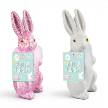 Wholesale Glittery Bunny Decoration | Wholesale Direct Wholesale Glittery Bunny Decoration | Wholesale Direct