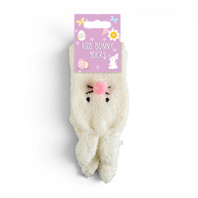 Wholesale Easter Fluffy Bunny Kid's Socks - Asst Sizes | Wholesale Direct