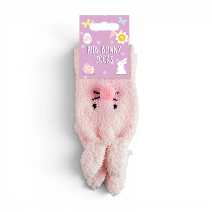 Wholesale Easter Fluffy Bunny Kid's Socks - Asst Sizes | Wholesale Direct