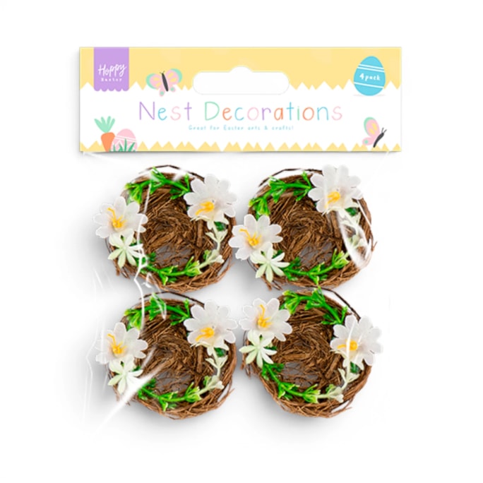 Wholesale Easter Nest Decorations 4pk | Wholesale Direct Wholesale Easter Nest Decorations 4pk | Wholesale Direct