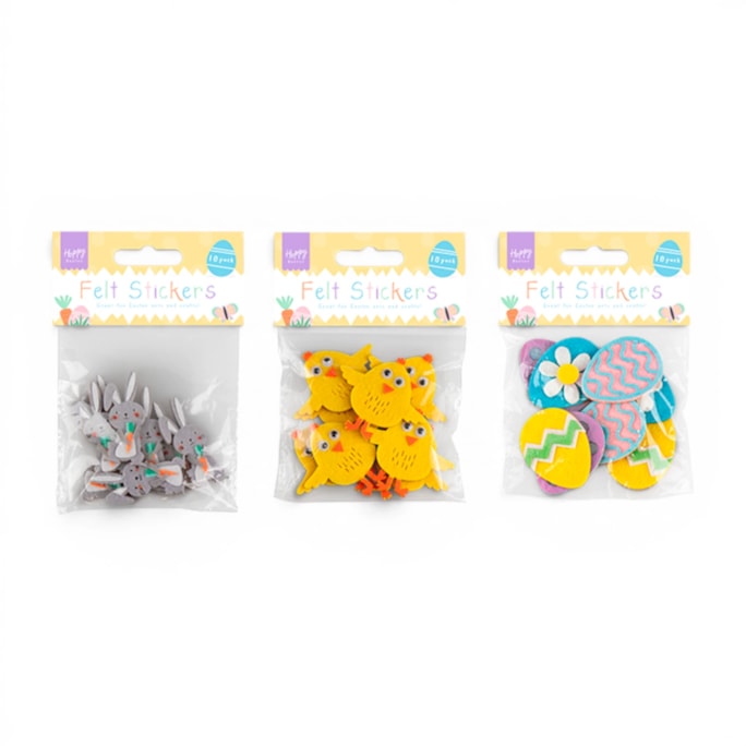 Wholesale Easter Felt Sticker 10pk | Wholesale Direct