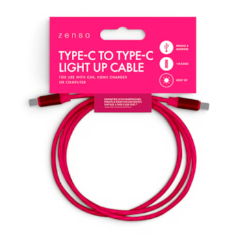 Wholesale Type-C to Type-C Light Up Charging Cable 1M | Wholesale Direct