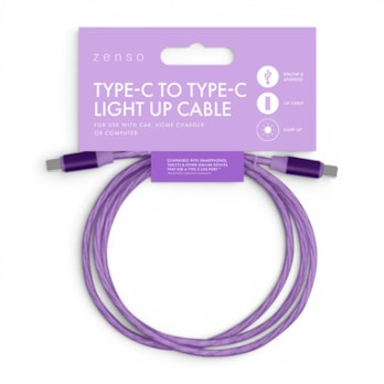 Wholesale Type-C to Type-C Light Up Charging Cable 1M | Wholesale Direct