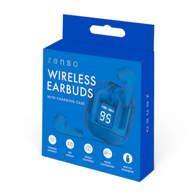 Wholesale Coloured Wireless Earbuds with Digital Screen Charging Case | Wholesale Direct