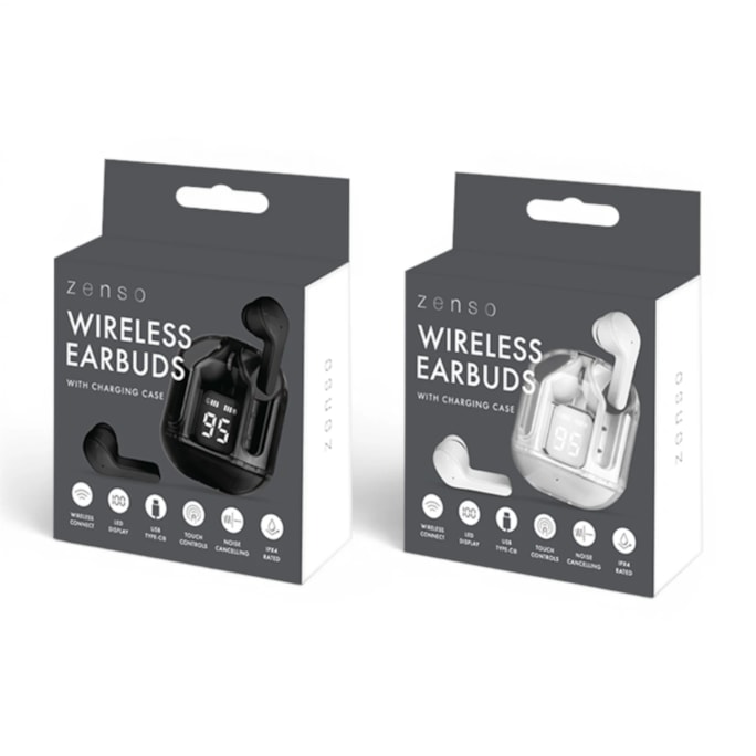 Wholesale Wireless Earbuds with Digital Screen Charging Case | Wholesale Direct