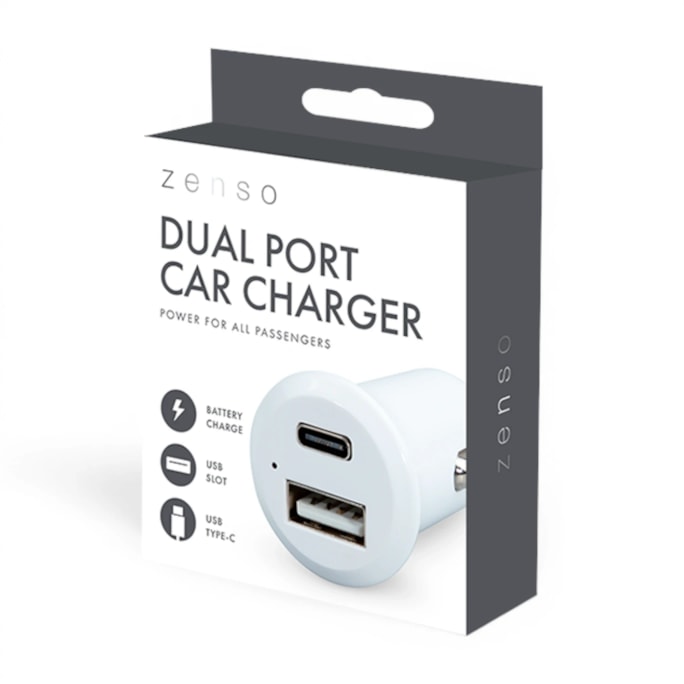 Wholesale USB/ Type-C Dual Port Car Charger | Wholesale Direct