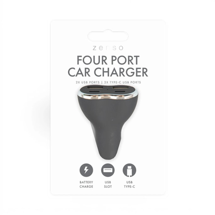 Wholesale USB/ Type-C Four Port Car Charger | Wholesale Direct