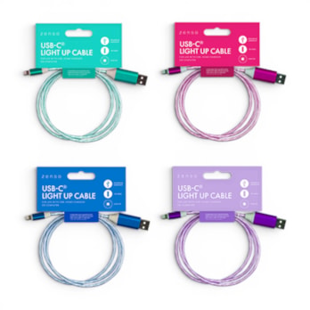 Wholesale Type-C to USB Light Up Charging Cable 1M | Wholesale Direct