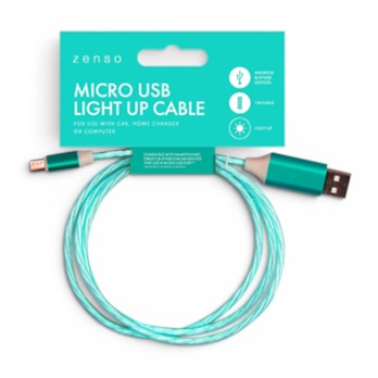 Wholesale Micro to USB Light Up Charging Cable 1M | Wholesale Direct