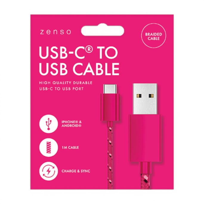 Wholesale Type-C to USB Braided Cable 1M | Wholesale Direct