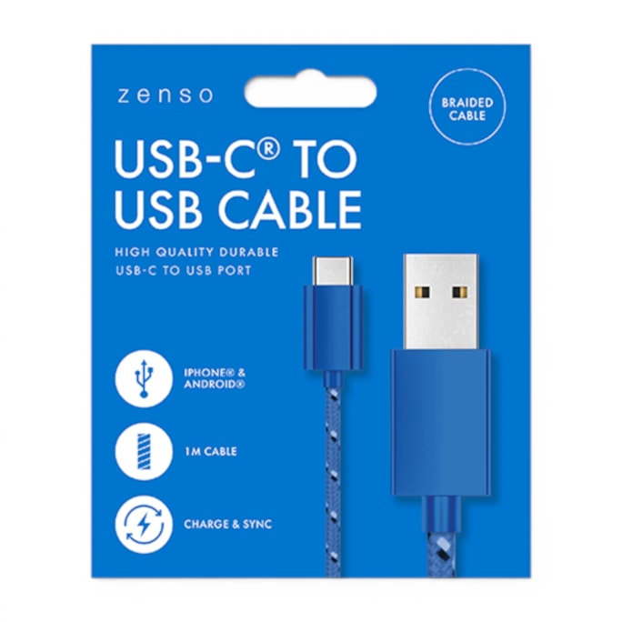 Wholesale Type-C to USB Braided Cable 1M | Wholesale Direct