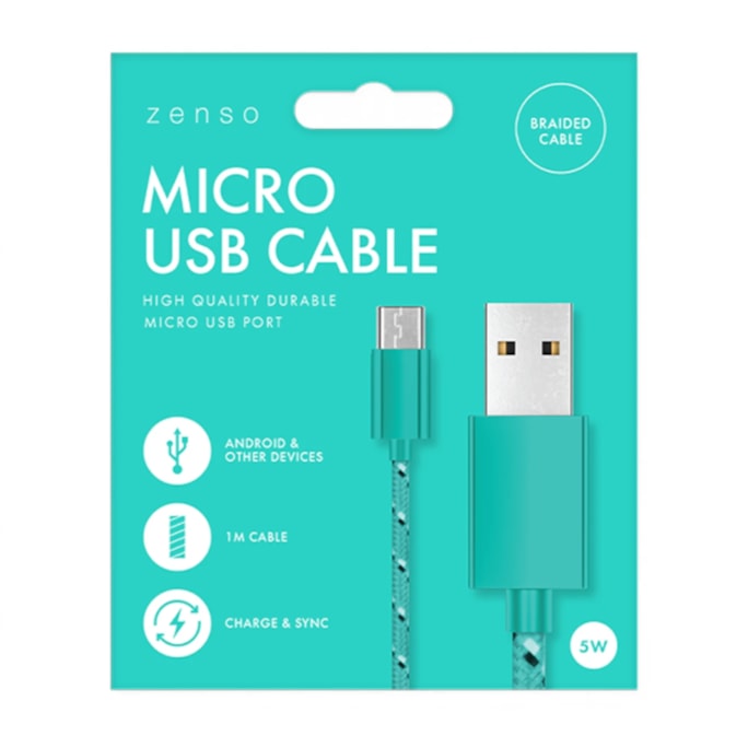 Wholesale Micro to USB Braided Cable 1M | Wholesale Direct Wholesale Micro to USB Braided Cable 1M | Wholesale Direct