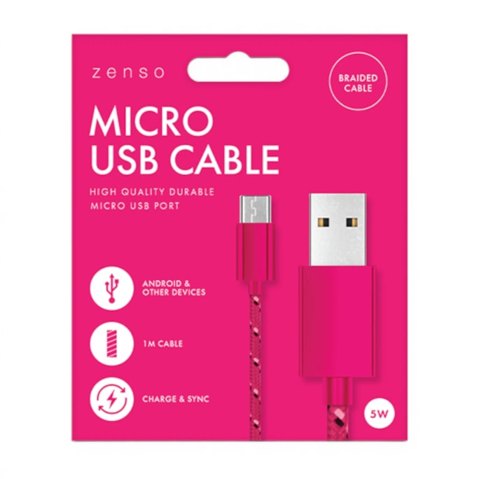 Wholesale Micro to USB Braided Cable 1M | Wholesale Direct Wholesale Micro to USB Braided Cable 1M | Wholesale Direct