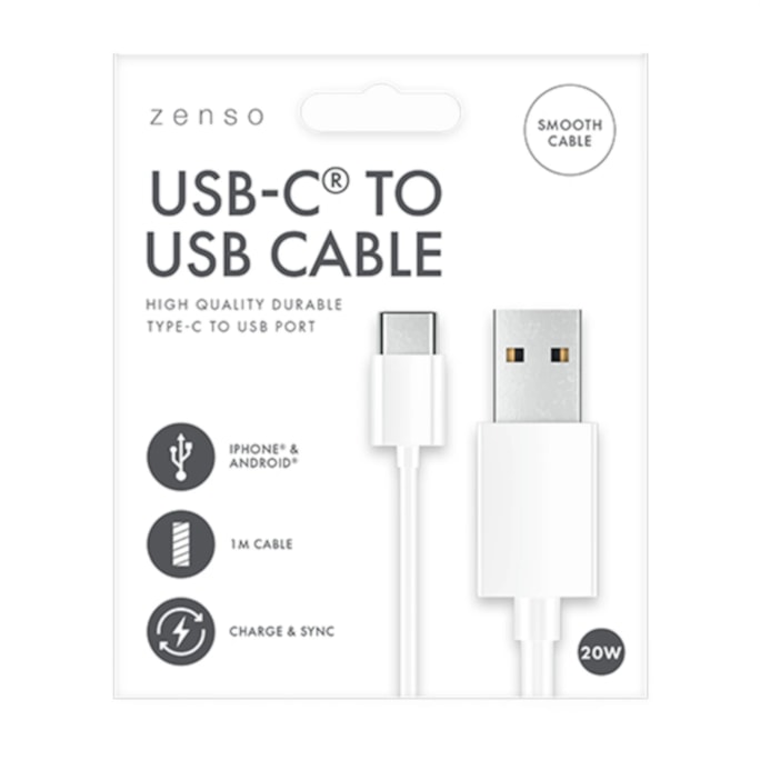 Wholesale Type-C to USB White Cable 1M | Wholesale Direct