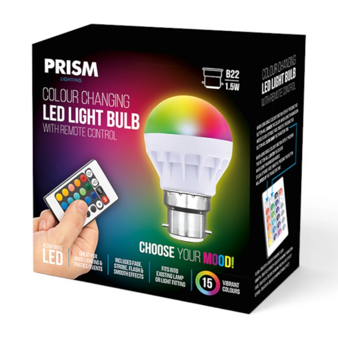Wholesale LED Colour Changing Light Bub with Remote BC/B22 | Wholesale Direct