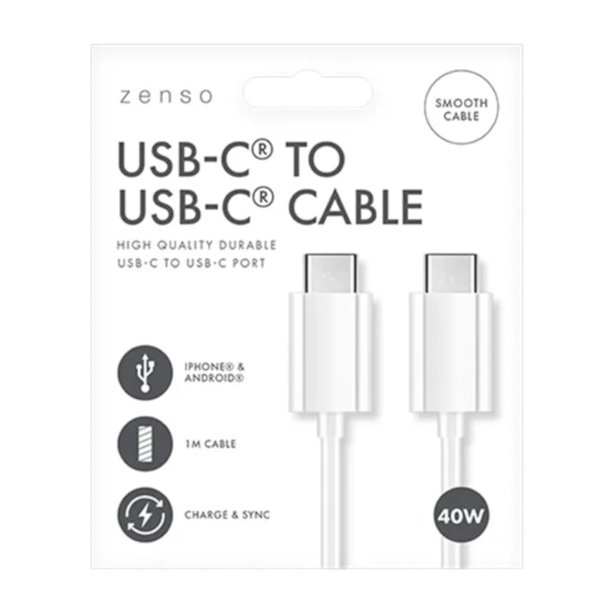 Wholesale Type-C to Type-C White Cable 1M | Wholesale Direct Wholesale Type-C to Type-C White Cable 1M | Wholesale Direct